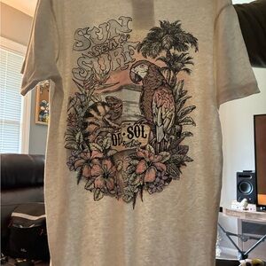 Sun & Surf Graphic Tee - Cream